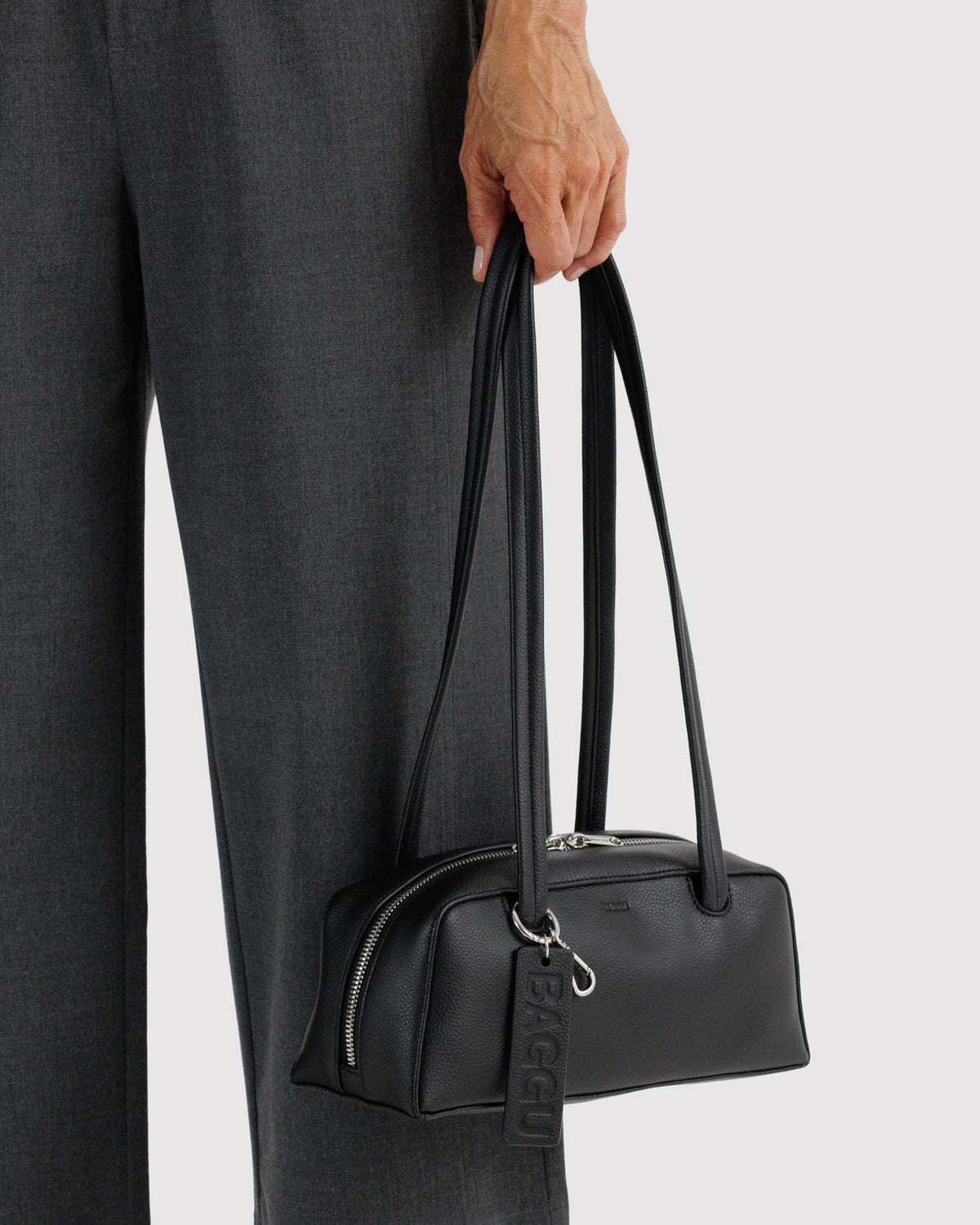 SMALL RECYCLED LEATHER BOWLER BAG - US 1099